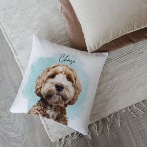 Personalized Pet Pillow, Dog Pillow, Personalized Cat Pillow, Dog Memorial Gift,Pet's Image on Pillow,Fur Mom gift,Cat Lover, Dog Lover Gift