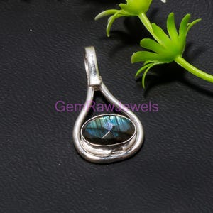 Blue Fire Labradorite Gemstone Pendant, Petite Gemstone, Genuine Labradorite Stone, Unisex Labradorite Crystal, Birthday Gift, Unique Gift