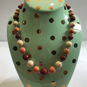 Wooden Round Beads Boho Necklace