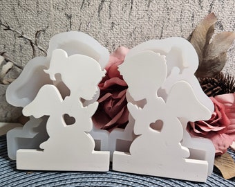 Silikonform, Gießform, Engel,  Einschieber,  Einsatz für Teelichthalter, Weihnachten, Winter, Schutzengel,  Raysin, Keraflott,