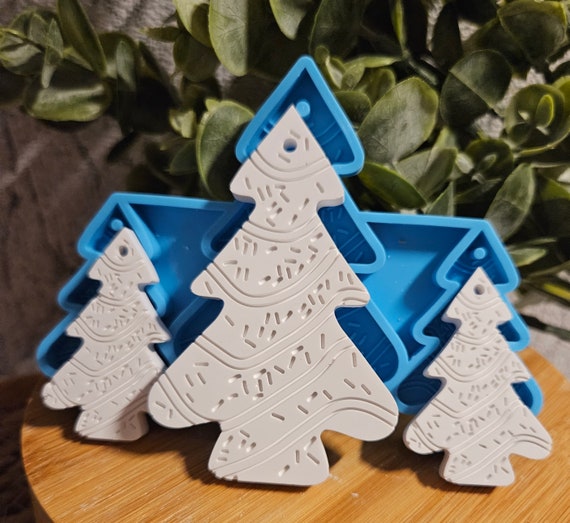 Silikonform Für Elch-Anhänger Weihnachten – Set Für Gips, Seife & Harz, DIY Christbaumschmuck, Wiederverwendbar & Flexibel, Inkl. Glitzer Möglich