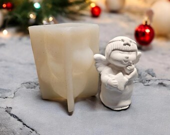 Silikonform, Gießform, Engel, Engel mit Stern, Weihnachtstdeko, Winterdeko, Tischdeko, Deko, Raysin, Keraflott, Beton