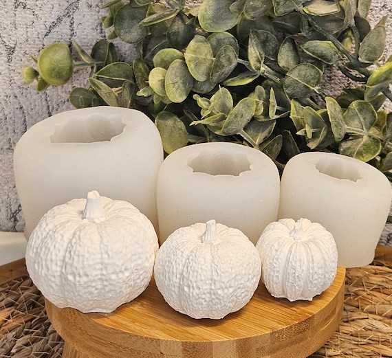 3D Kürbis-Silikonform Für Kerzenhalter – Wiederverwendbar, Für Wachs, Gips & Seife