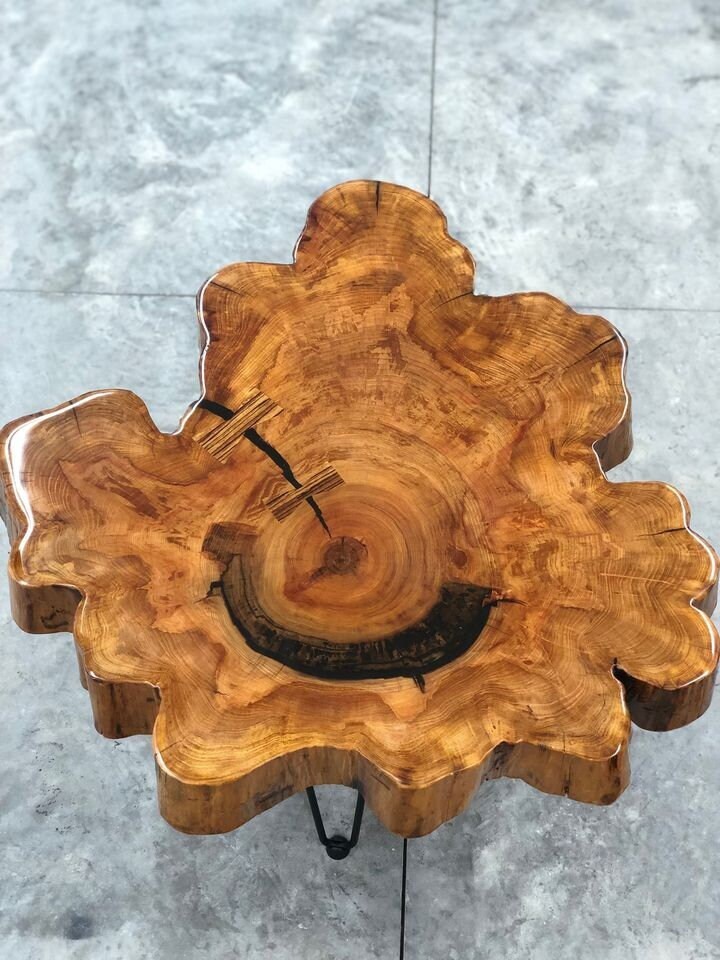 Live Edge Cypress Wood and Epoxy Coffee Table Etsy