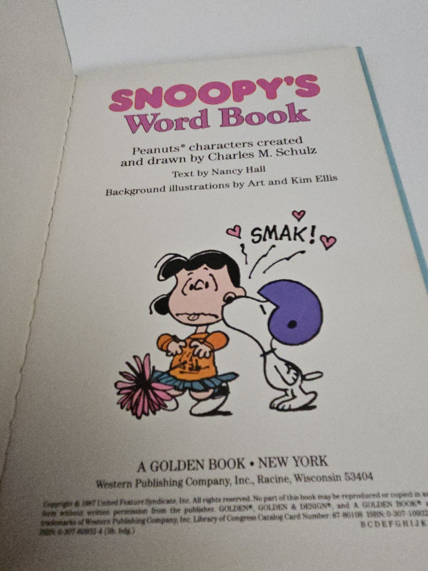 Snoopy Word SNOOPY'S WORD BOOK Vintage Golden Book 1987 - Etsy