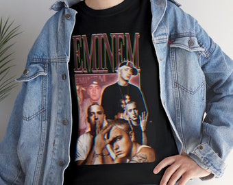 Eminem Slim Shady 90s Rap Shirt, Bootleg Rapp eminem t-shirt Unisex Heavy Cotton Tee fan tee shirt gift for ,og mom  , dad , son , daughter