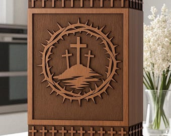Handcrafted Wooden Cremation Urn: Personalized Memorial Keepsake Box