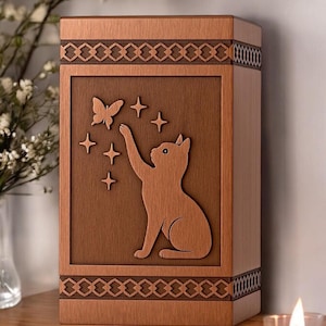 Custom Engraved Rosewood Urn Box: Handcrafted Memorial Keepsake