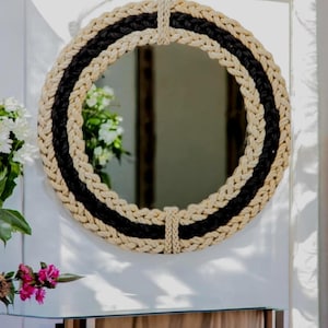 Handcrafted Wood Wall Mirror – Boho Rustic Mirror for Living Room, Hallway or Vanity-wooden wall mirror-bathroom,&quot; &quot;entryway,&quot; etc.