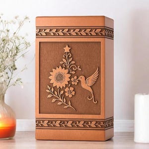 Handcrafted Rosewood Cremation Urn Box: Custom Engraved Memorial Keepsake