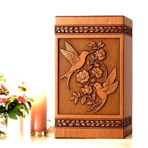 Personalized Rosewood Memorial Urn Box: Custom Engraved Keepsake