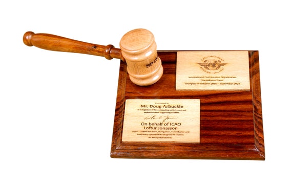 Rosewood Judge Mallet Engraved Auctioneers Mallet Handmade Wooden