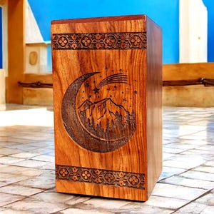 Handmade Rosewood Cremation Urn: Personalized Wooden Box for Ashes