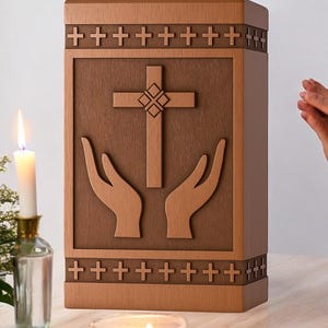 Custom Engraved Rosewood Urn Box: Personalized Memorial Tribute