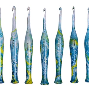 Crochet Hooks Wood | Crochet hooks Knitting and Ergonomic crochet hook different size soft handle | Wooden crochet hook | Knitter's Gift
