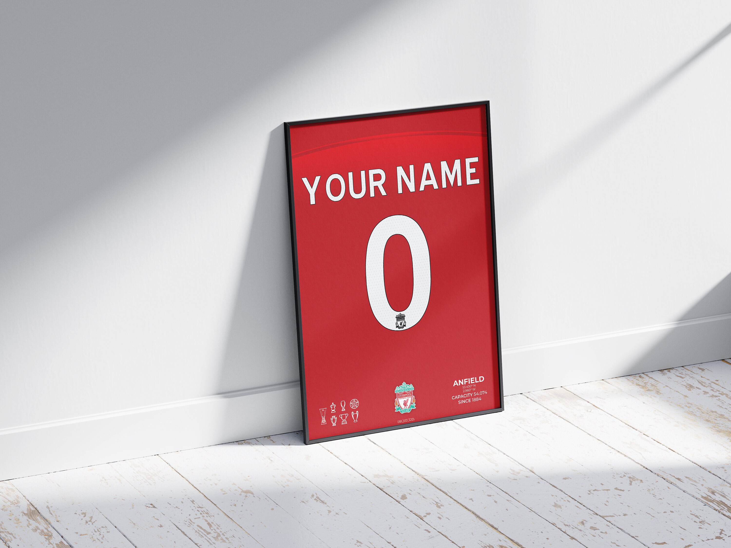 Customizable Liverpool Football Jersey Frame | Digital Printable ...