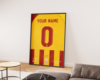 Custom Galatasaray Jersey Art Print, Sports Theme Gift (Digital)