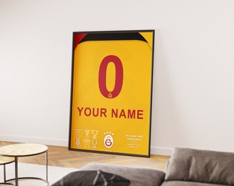 Custom Galatasaray Jersey Poster | Personalized Football Gift (Digital)