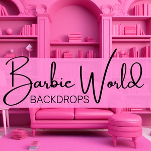 26 Barb Digital Backdrops | 3:2 ratio | Barb Backgrounds | Photoshop Overlays | Dream House | Life in Plastic Set | Dollhouse | Film
