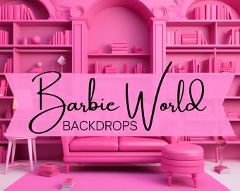 26 Barb Digital Backdrops | 3:2 ratio | Barb Backgrounds | Photoshop Overlays | Dream House | Life in Plastic Set | Dollhouse | Film