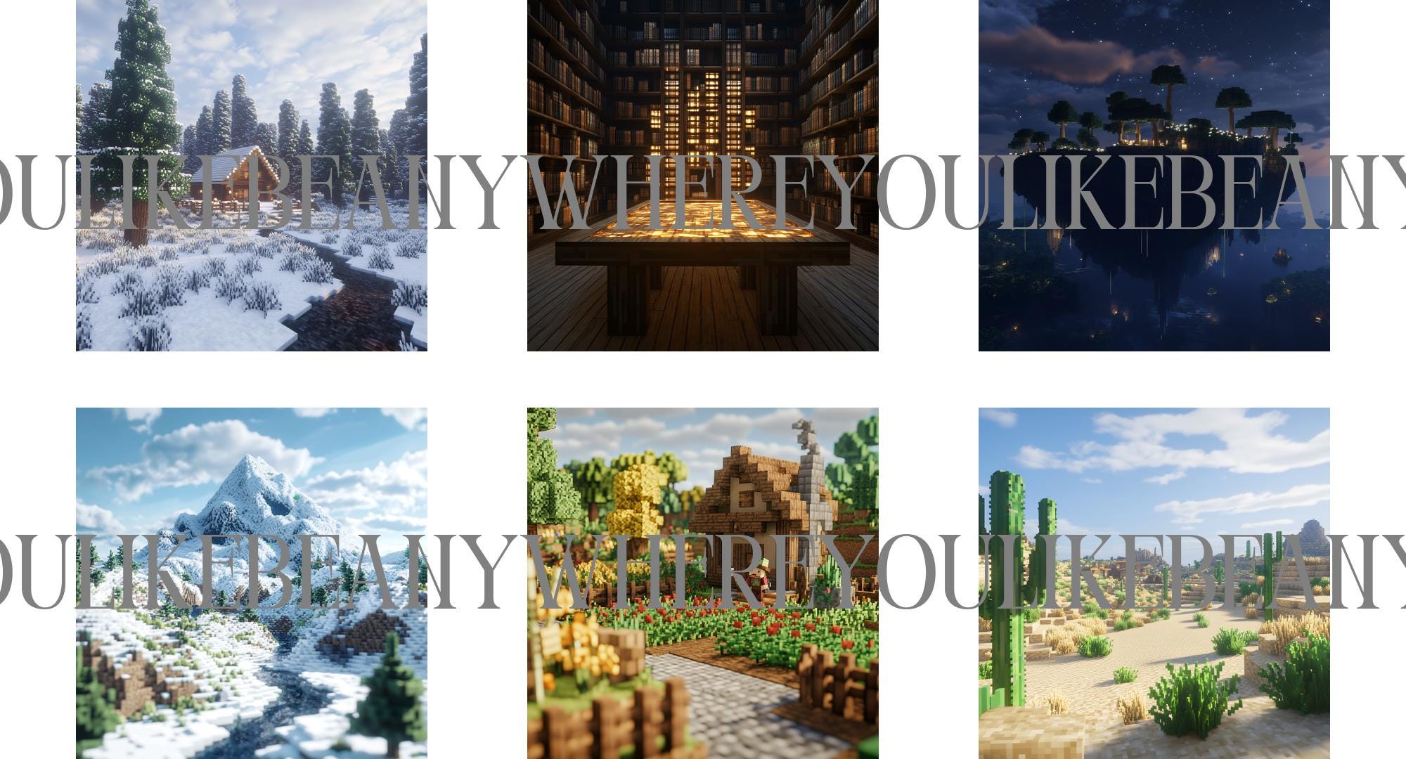 Colorful Minecraft-Inspired Backgrounds