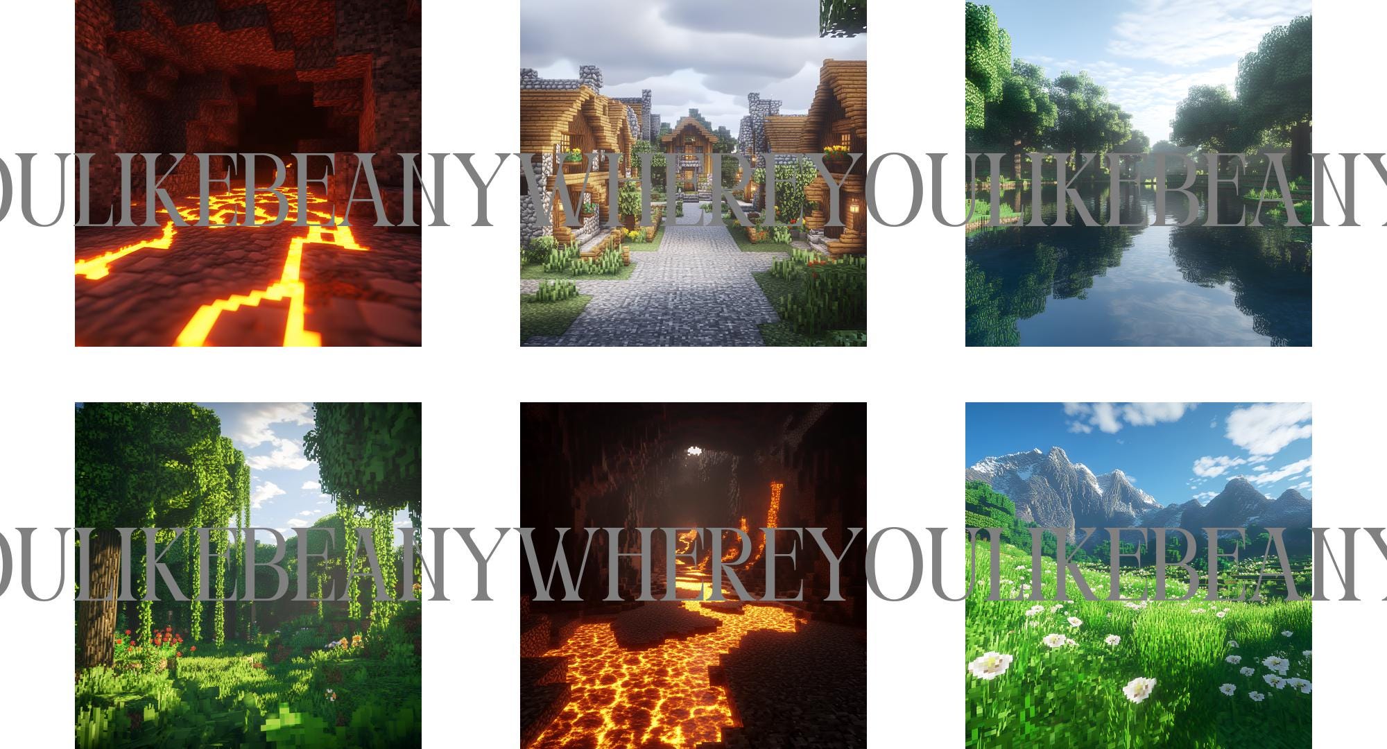 Colorful Minecraft-Inspired Backgrounds
