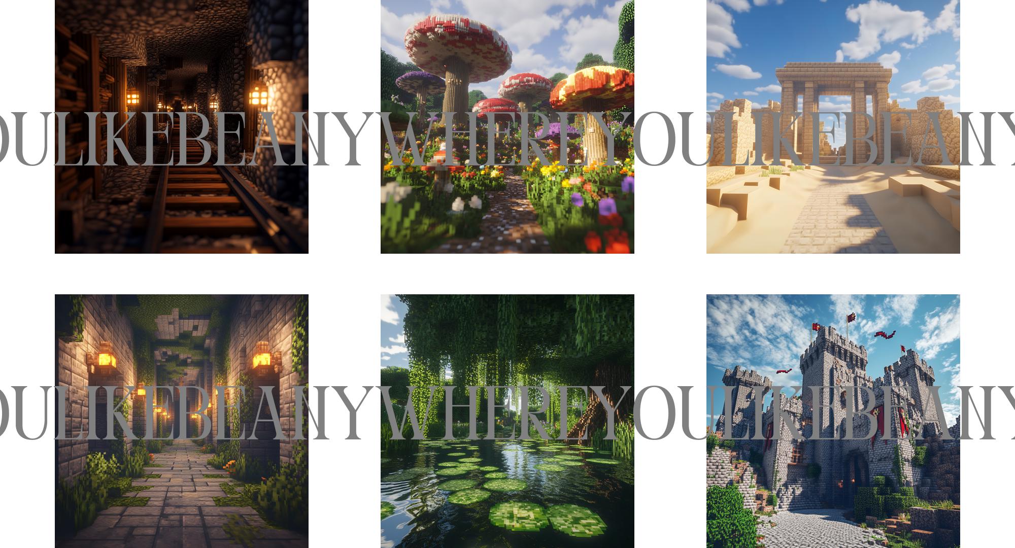 Colorful Minecraft-Inspired Backgrounds