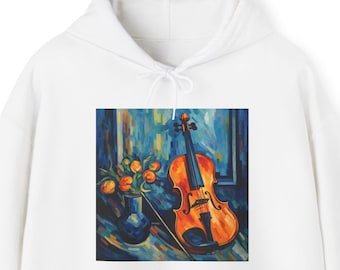 Violin Impression Art Hoodie, Musician Gift