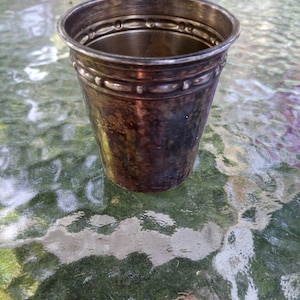 silver beaker