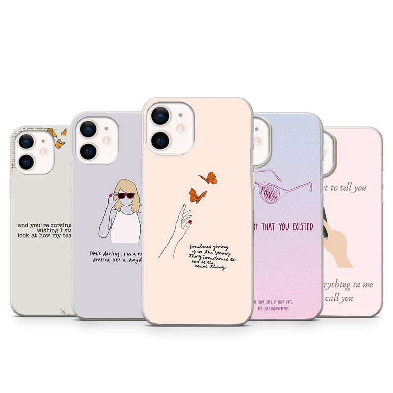 Taylor Song Lyrics Phone Case Quotes Gift for Girls Midnight Album