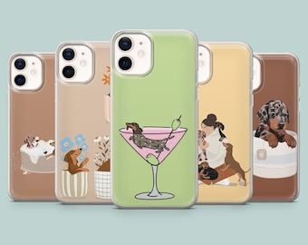 Sausage Dog Phone Case Wiener Dog, Dachshund Cover for iPhone 16, 15 14 13 12 Xr Samsung S23Ultra S22 S21FE A54 A34 A14 Pixel 8 7A 7Pro 6Pro