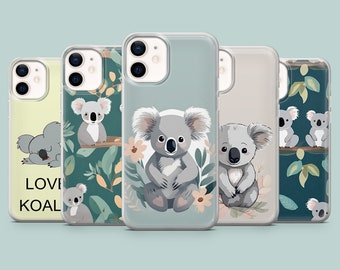 Koala bear Phone Case aesthetic Cover for iPhone 16, 15, 14, 13, 12, Xr, Samsung S25Ultra, S24, S23FE, A54, A25, A14, Pixel 8, 7A, 7Pro,6Pro
