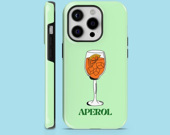 Aperol Spritz Tough Phone Case beverage Cocktail Cover for iPhone 15 14 13 12 11 Samsung S24Ultra S23 S22FE A54 A25 A14 Pixel 8 7A 7Pro 6Pro