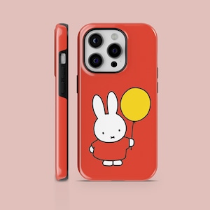 Miffy Handyhülle Süßer Hase für iPhone 16, 15, 14, 13, 12, Xr, Samsung S25Ultra, S24, S23FE, A54, A25, A14, Pixel 8, 7A, 7Pro, 6Pro