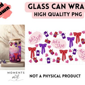 Grape Strawberry Jam Jars Jam Session Digital File Glass Can Wrap SVG PNG UVDTF Sublimation Vinyl Transparent Wrap