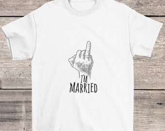 t-shirt jeunes mariés, je suis marié, t-shirt enterrement de vie de jeune fille, t-shirt couple, relation, petits amis, unisexe