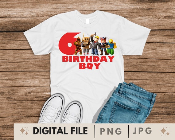 Kids Birthday Roblox Svg 6 Years Old Roblox PNG File Six 