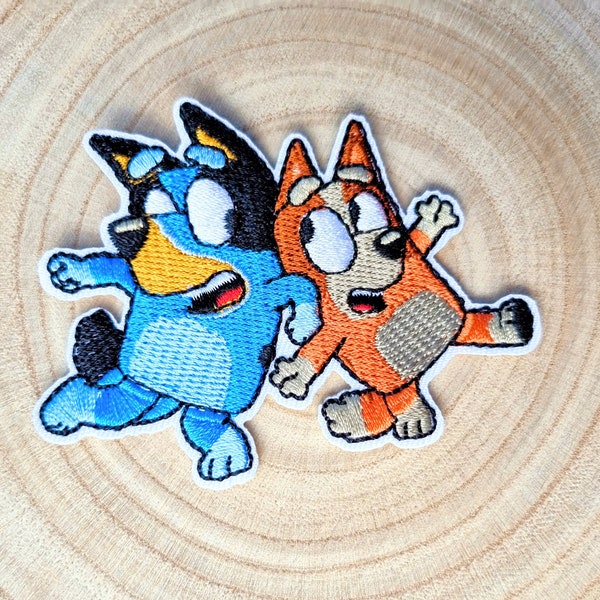 Bluey and Bingo Iron on Patch