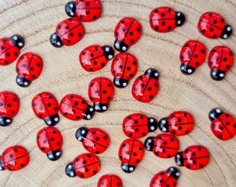 5 x Mini Ladybird Craft Accessories