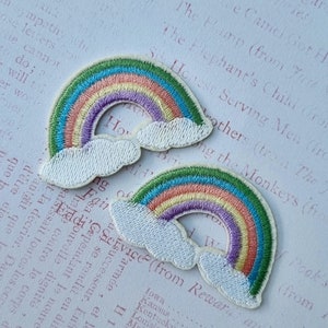 Pastel rainbow iron on patch