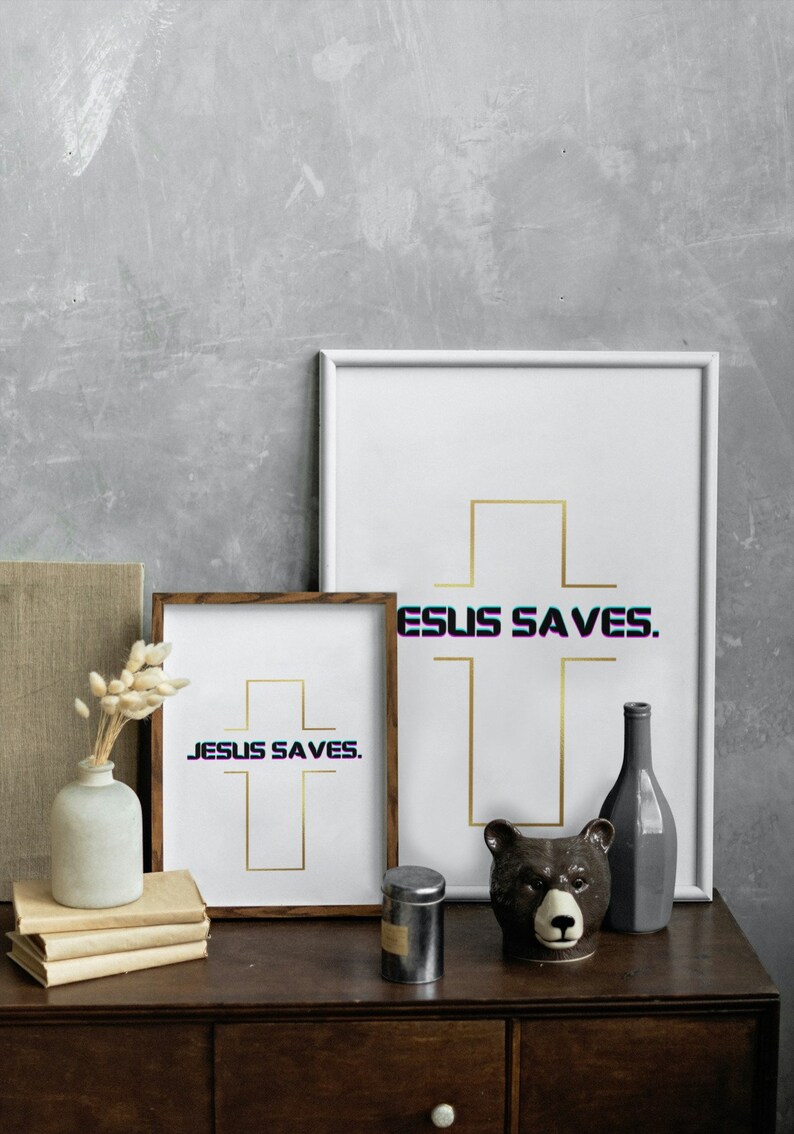 Jesus Saves Printable Art - Etsy