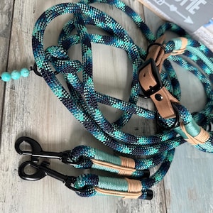 Rope leash dog collar set
