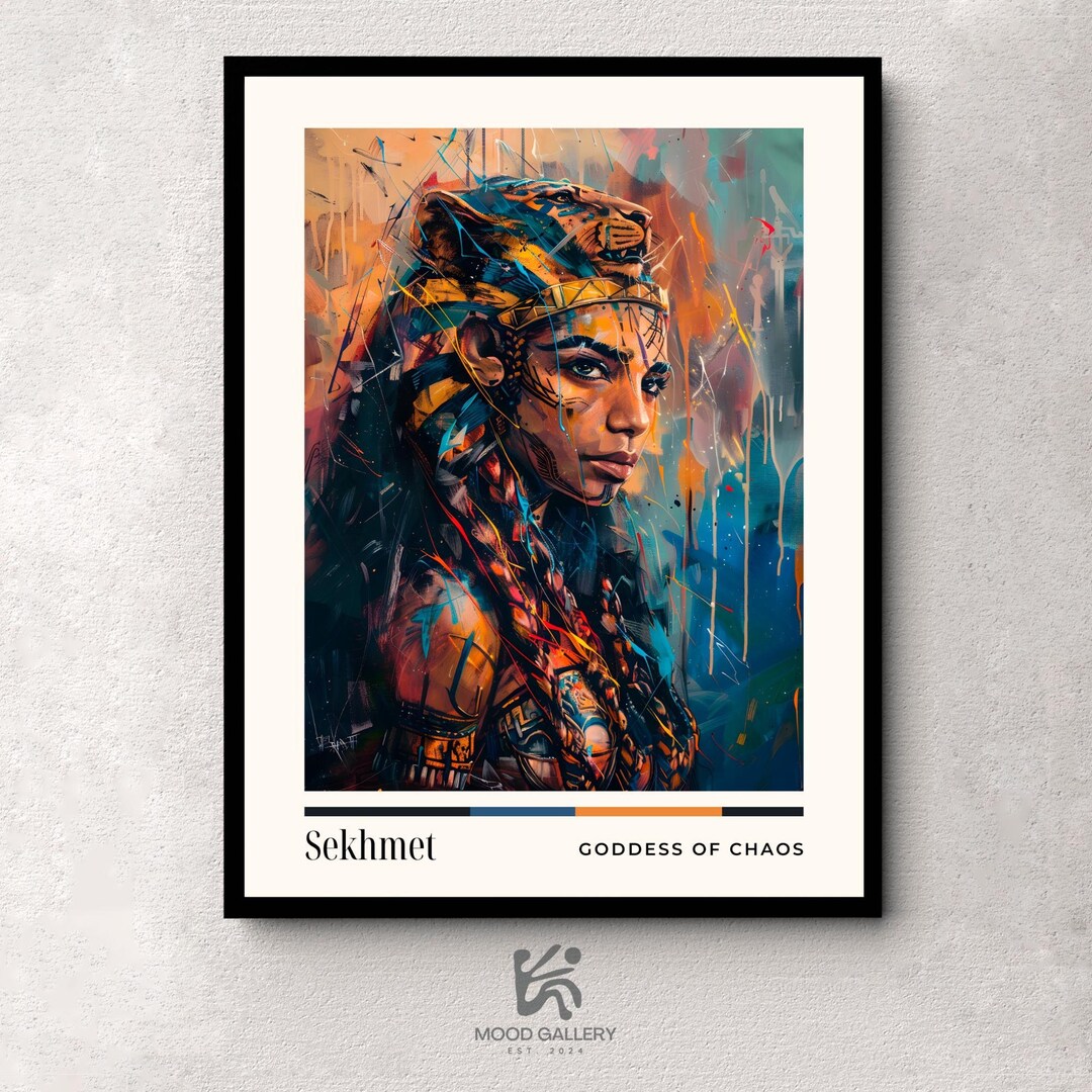 Sekhmet Art Poster, Egyptian Goddess of War and Healing, Mythology ...