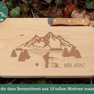 Brotzeitbrett, Geschenke für Männer, Brotzeitbrett personalisiert, Schneidebrett personalisiert, Holzbrett personalisiert, Jausenbrett zdjęcie 9