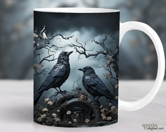 Tazas Café Desayuno Cuervo