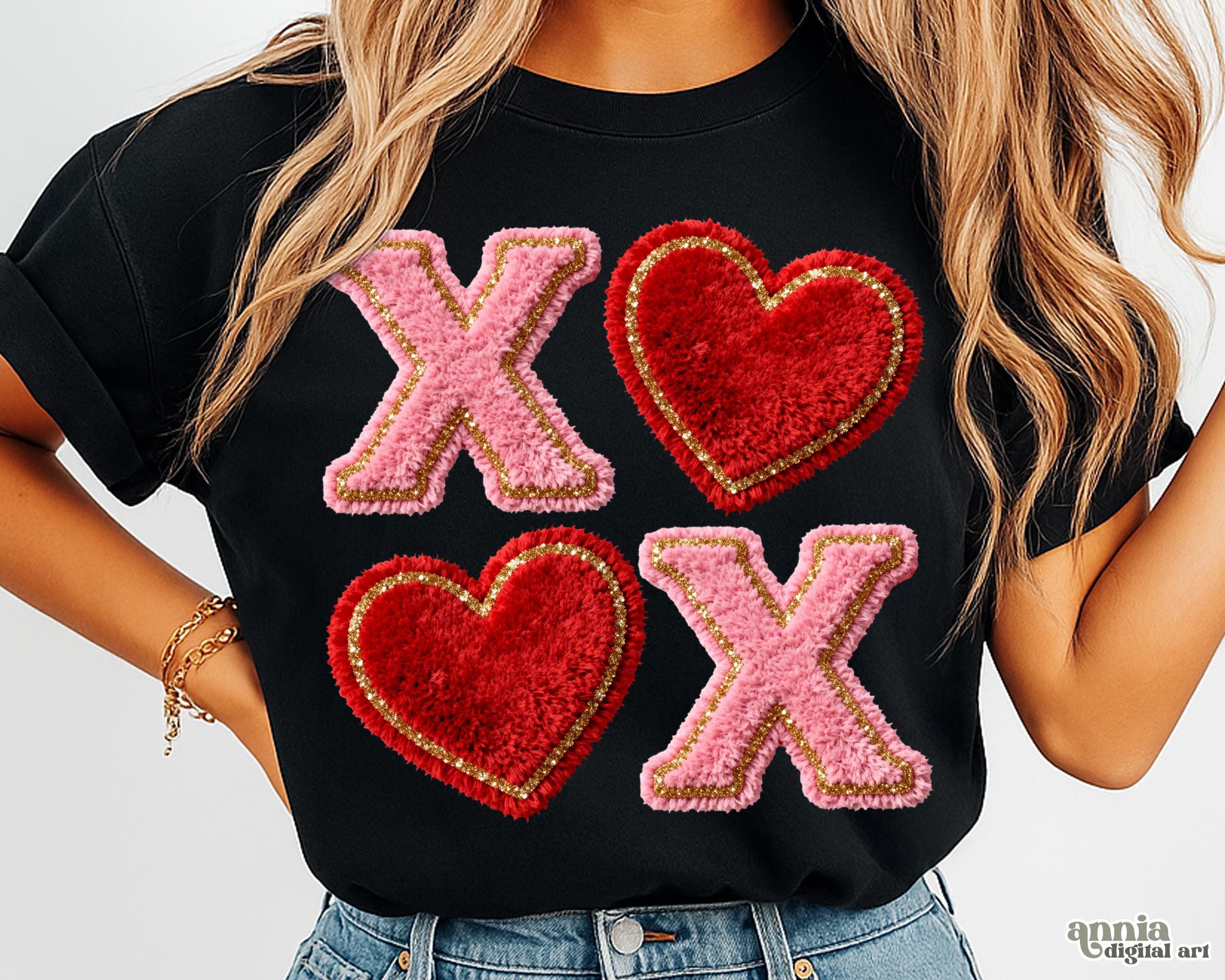 Xoxo Faux Yarn Valentine's Day Png, Latch Hook Crochet Valentine Png ...