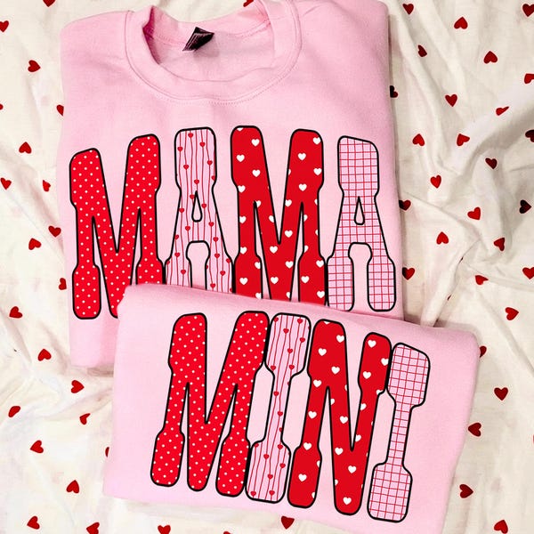Pacchetto PNG di San Valentino per mamma e me con mini PNG abbinati