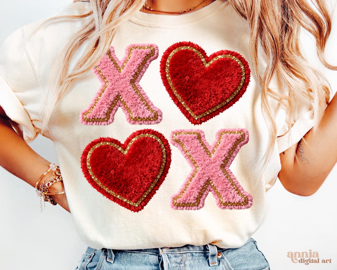 Xoxo Faux Yarn Valentine's Day Png, Latch Hook Crochet Valentine Png ...