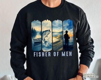 Fisher Of Men Png, Christian Fishing Shirt Sublimation Design, Religijny Dzień Ojca Png Dla Mężczyzn, Tata Pociągnięcie Pędzlem Png, Jezus Biblijny Werset Png