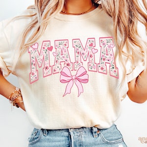 Coquette Mama png, moeder coquette strikken png, zacht meisje tijdperk esthetisch shirt sublimatieontwerp, Moederdag girly linten png digitale download